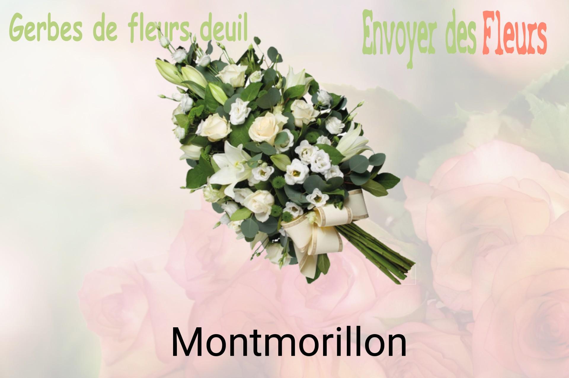 Gerbe de fleurs de deuil livrée à Montmorillon